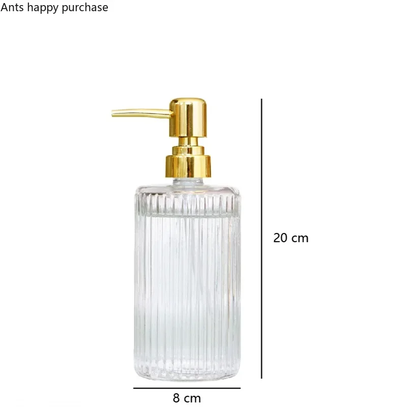 Transparent Glass Lotion Bottle Hand Sanitizer Bottle Shampoo Bottles Shower Gel Bottles Bathroom Accessories Soap Dispenser