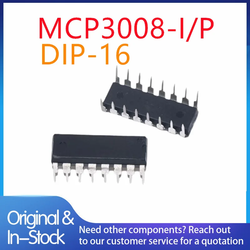 (1piece)100% New MCP3008-I/P MCP3008 I/P DIP-16 Chipset