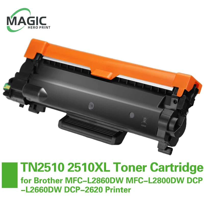 TN2510 TN2510XL With Chip Compatible Toner Cartridge for Brother MFC-L2860DW MFC-L2800DW DCP-L2660DW DCP-2620 Ink jet Printer