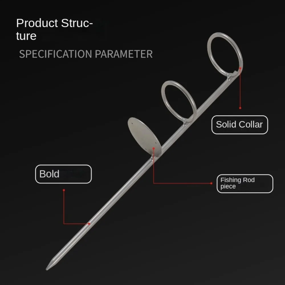 Universal Fishing Rod Holder Stainless Steel Insertion Fishing Ground Fishing Rod Socket Lightweight Support Stand Outdoor image 5