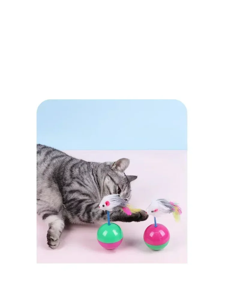 Favorite 1pc Cats Durable Toys for Catch Mouse Plastic Tumbler Supplies New Balls fur Cat Play Cat Arrival Kitten Cat Toys Pet