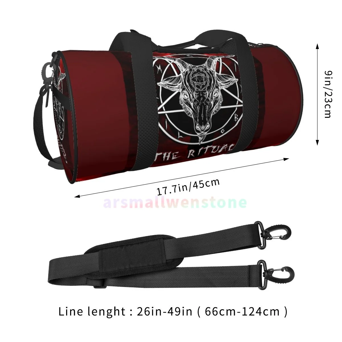 Geit Goth Travel Plunjezak Yogatas Workout Duurzame rugzak Handtassen Ronde outdoor fitnesstassen