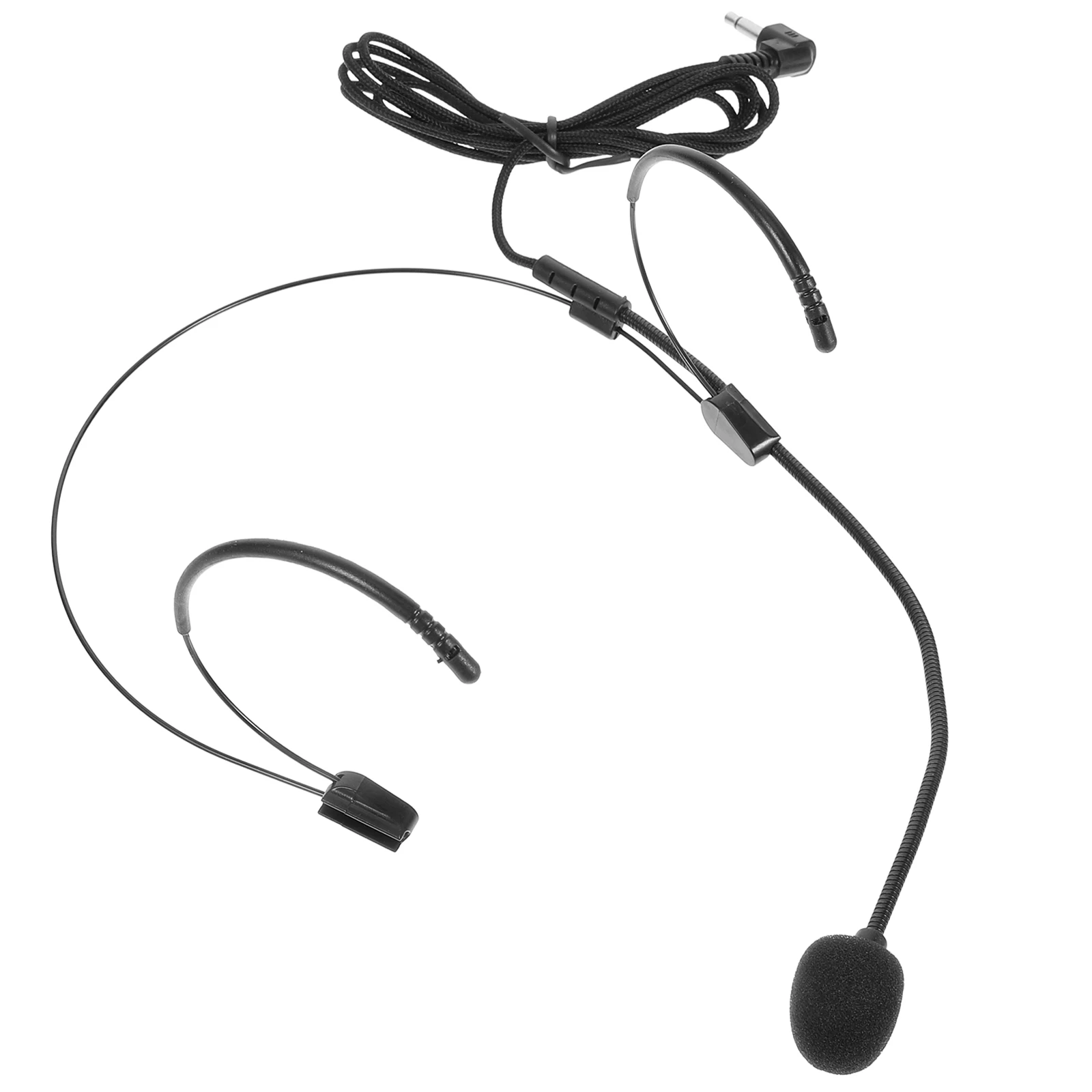 

Head-mounted Microphone Wired Headset Hanging Speaker for Teachers Xlr Black Ultra-thin Comfortable Durable Live Performance