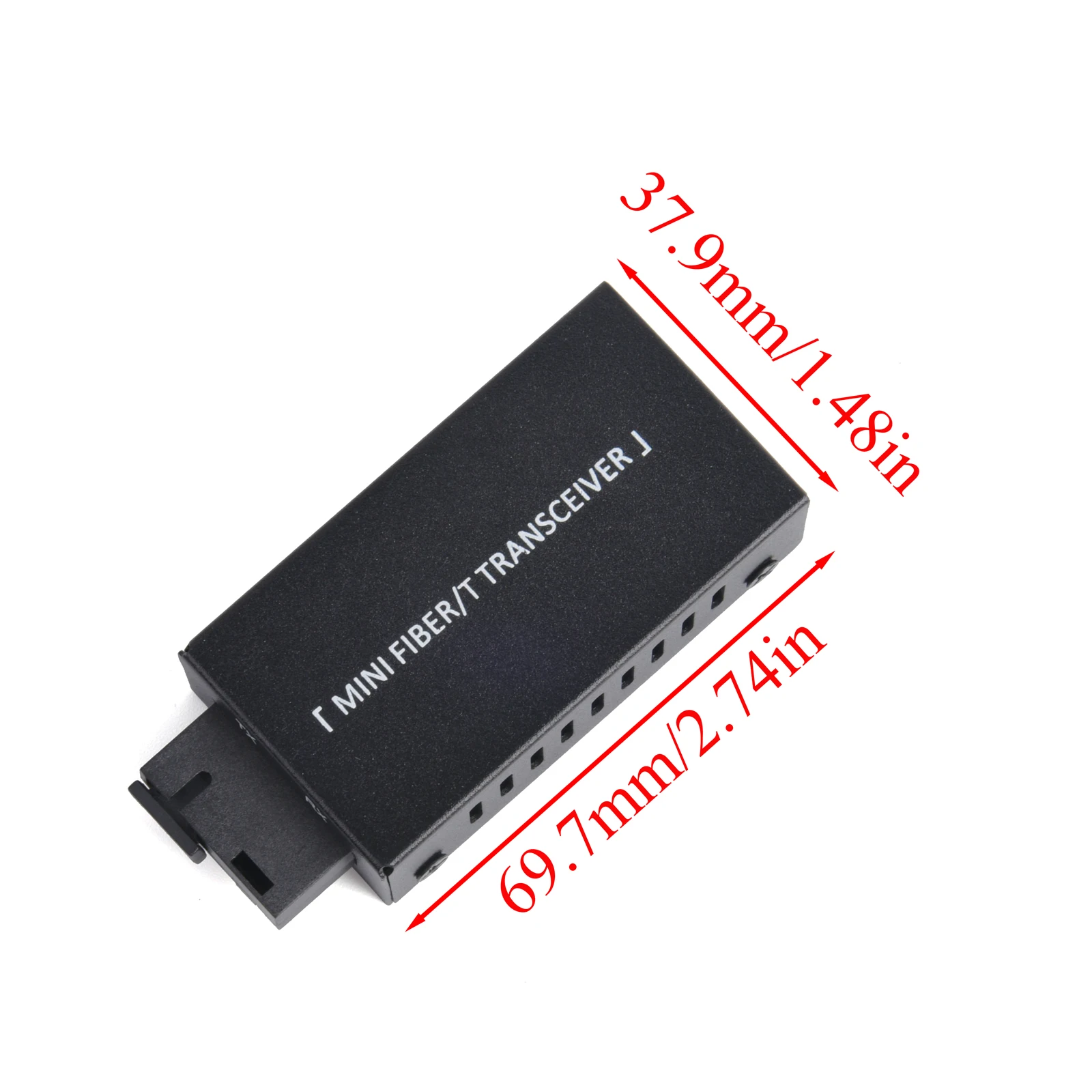 Mini Gigabit Fiber Media Converter 1 Pair 100/1000Mbps Fiber Transceiver SC to RJ45 Ethernet Switch 20Km with Power Adapter