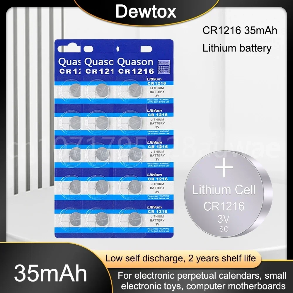 리모컨 컴퓨터 계산기용 리튬 리튬 이온 코인 셀 단추 배터리, CR 1216 시계, 50-200PCs, 3V CR1216
