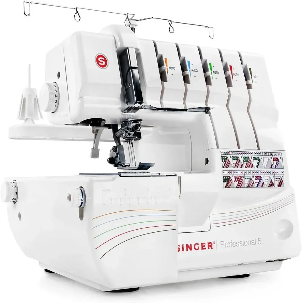 14T968DC Serger Overlock with 2-3-4-5 Stitch Capability 1300 Stitches Per Minute & Self Adjusting - Sewing Made Easy White