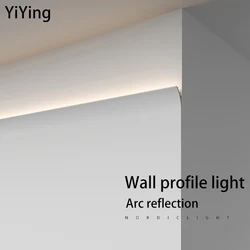 Profil aluminiowy Led światło atmosfera lampa ścienna do mycia sypialnia alejek liniowy Downlight reflektor linia długa taśma miękkie Channel24V