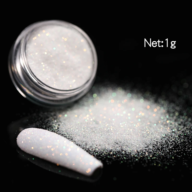 4Pcs Chrome Nail Powder Set Auroras Nail Powder Laser Pearl Powder Glitter Dust Kit for Gel Polish ManicureNail Art Decoration