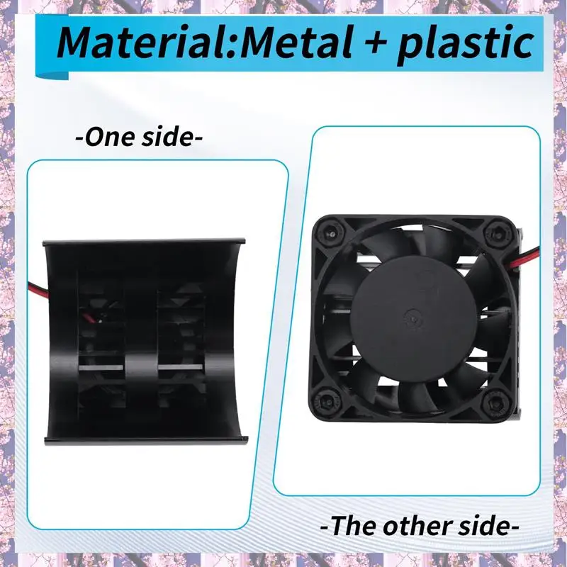 T84C-3X 42Mm Motor Cooling Fan Heat Sink For Traxxas 1/10 E-Maxx E-Revo Summit Arrma 1/8 Kraton Talion Typhon RC Car,Black