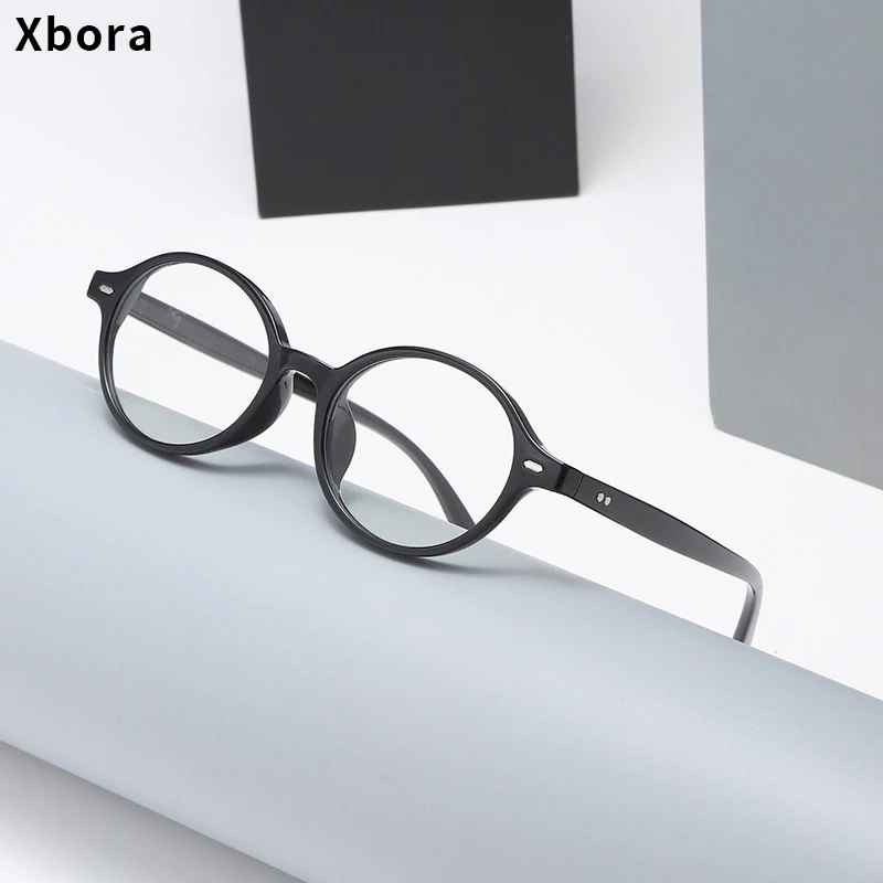 

Xbora Fashion Oval Optical Eyeglasses Frames Women TR90 Acetate Prescription Eyewear Men Retro Myopia Glasses 30269