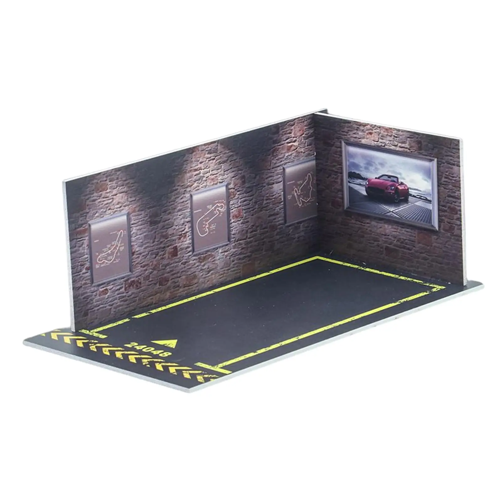 Car Model Diorama Parking Scenery 1/24 Simulation Scene for Garage Automobile Model