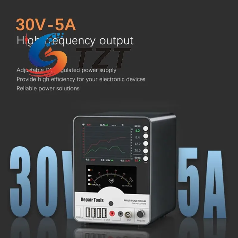 TZT TBK217 Curve DC Regulated Power Supply 30V 5A for Cellphone/Computer Motherboard Repairing and Maintenance