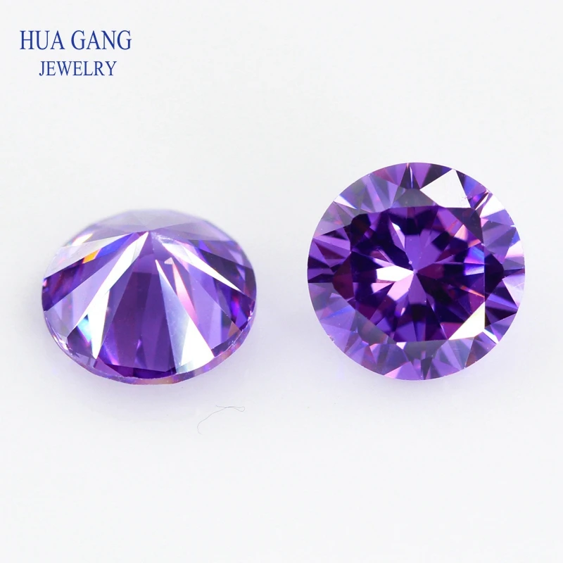 5A Zirkonia Stein Mehrfarbig Runde Form Brillantschliff Lose CZ Steine Synthetische Edelsteine Perlen Für Schmuck 1,0 ~ 20mm AAAAA