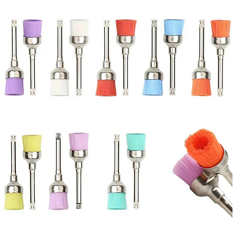 

DentalMaterial Brush Prophy BrushNylon Polishing 100Pcs Dental Bowl Brush Dental Use