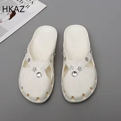 Slippers Women Fashion Breathable Outdoor Platform Baotou Women Jelly Slippers Indoor House Beach Roma Hole Shoes New In Summer