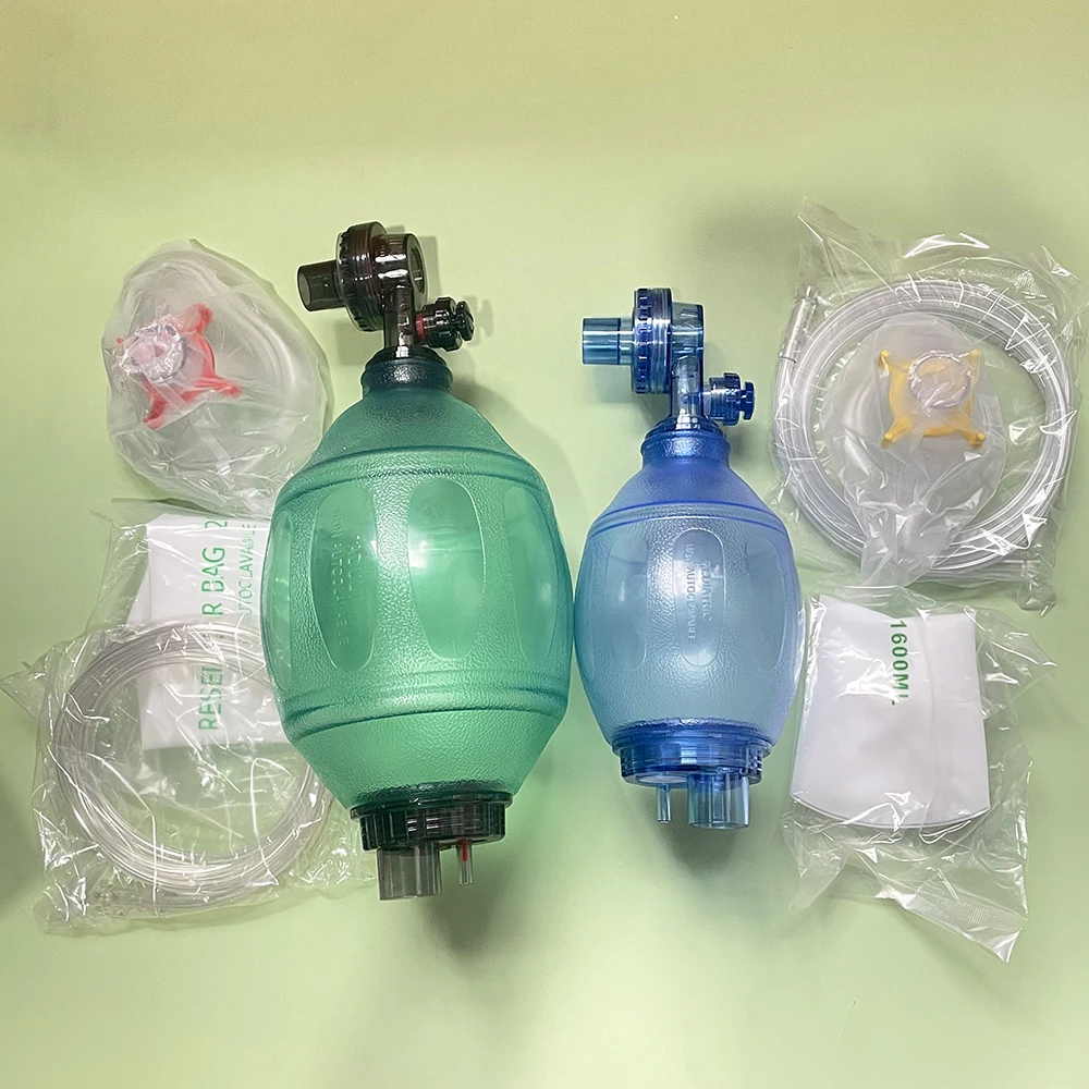 First Aid Training Resuscitation Ambu Bag And Mask Resuscitator For Kit Artificial Device pvc Manual Respirator