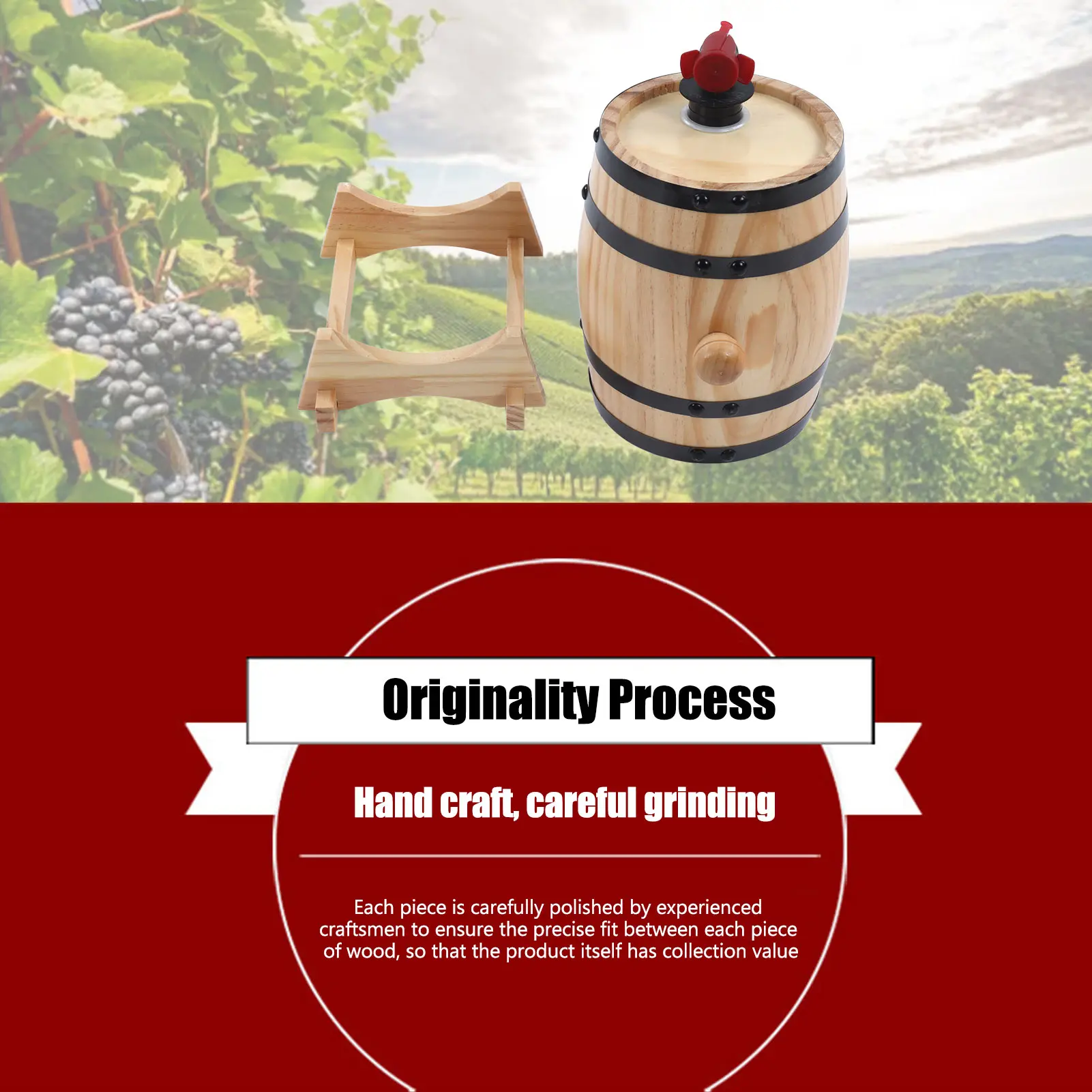 Wine Pine Barrels Wine Pine Aging Barrels Beer Barrels for Bar Catering Barbecue Shop