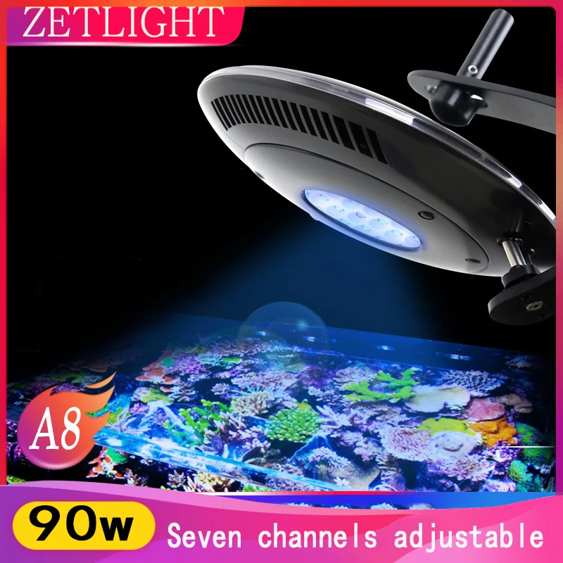 ZETLIGHT UFO A8/Z8 90W WIFI Programable Saltwater Sea Water Aquarium LED Light Marine Lights Coral Reef Fish Tank Lighting