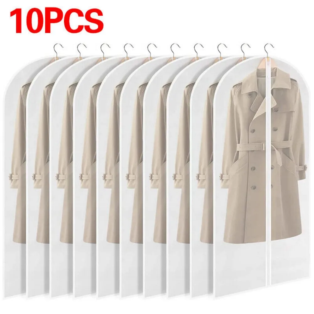 10PCS Large Hanging Suit Bags Dress Coat Jacket Clothes Cover Dust Protectors UK