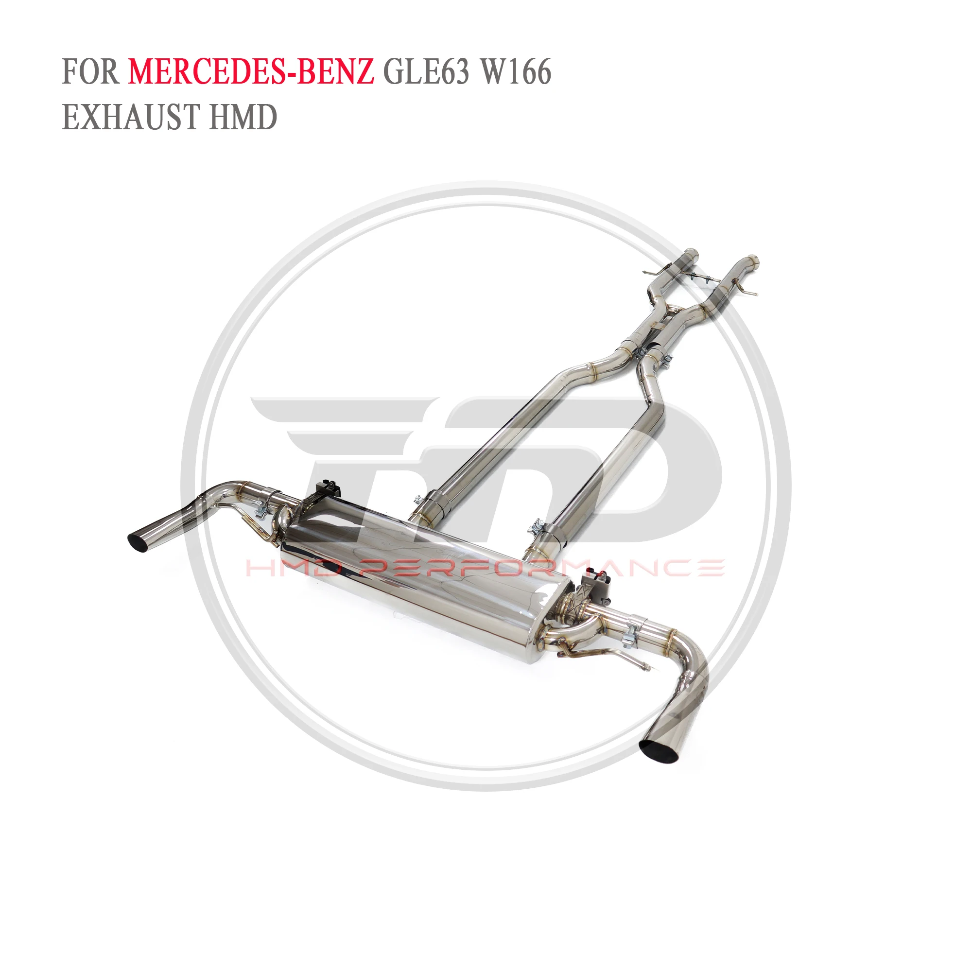 HMD Exhaust System Stainless Steel Performance Catback for Mercedes Benz AMG GLE63 W166 5.5T 2015-2018 Muffler With Valve