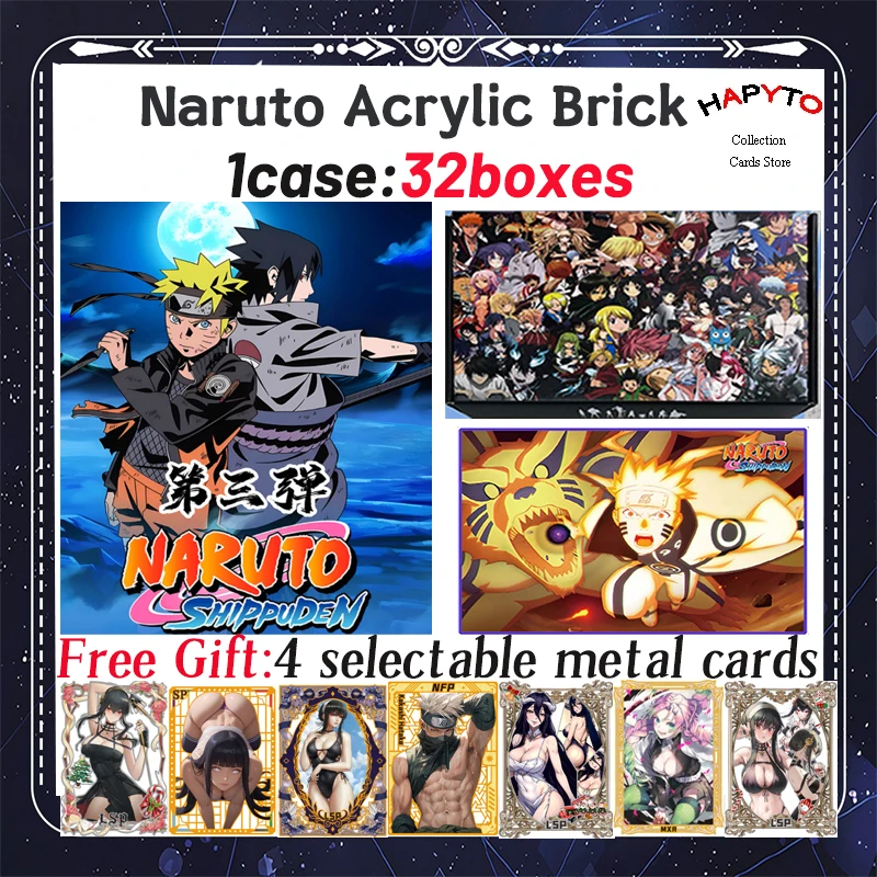 

2024 Newest Naruto Acrylic Bricks Wave 3 Collection Series Collection Fight Chapter Pro Chapter Children Toys Game Cards Gifts