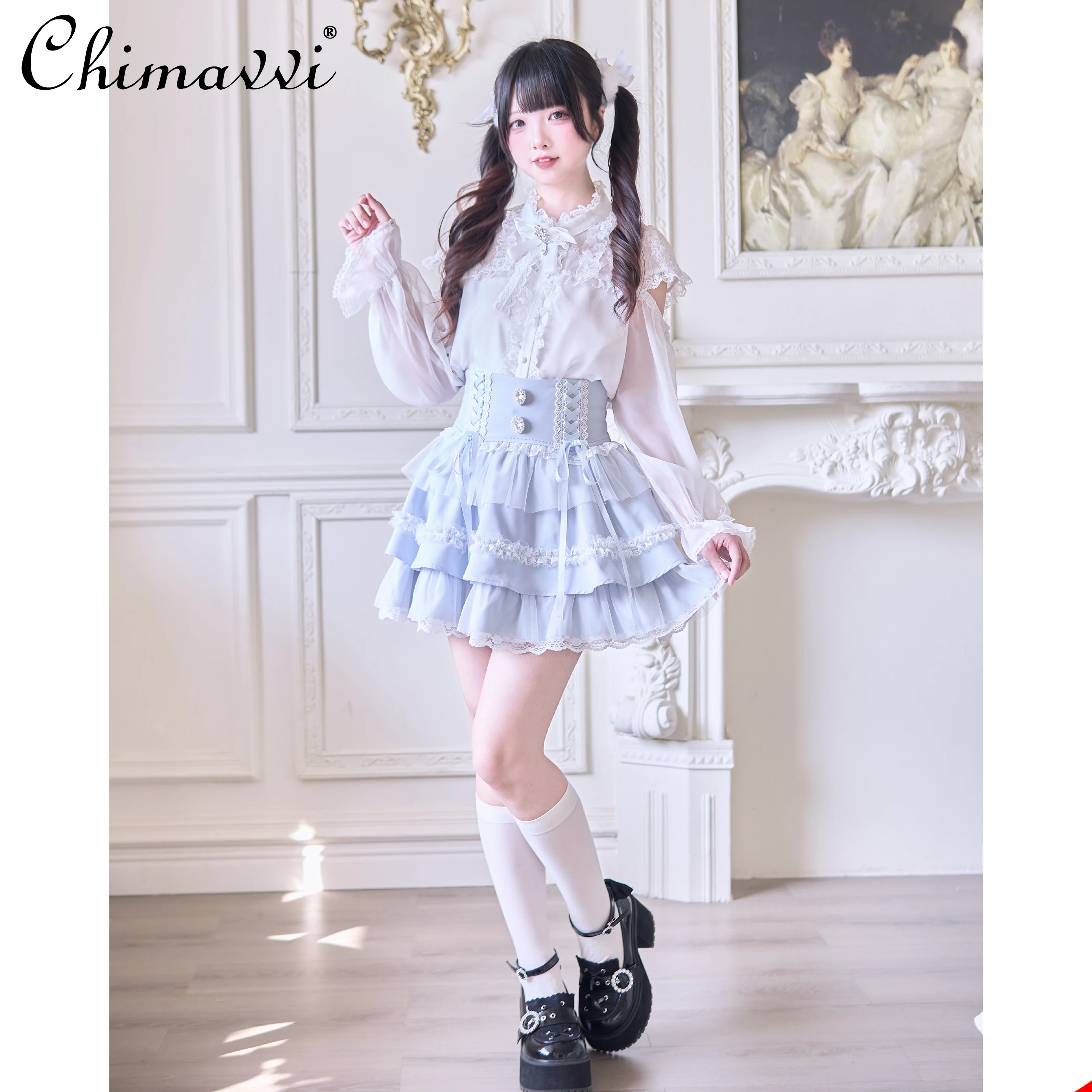 Japanese Mass-produced Mine Bud Clothes 2025 Summer New Subculture Original Design High Waist Slim-fit Kawaii Short Skirts