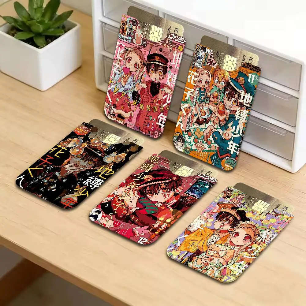 Anime Toilet Bound Hanako Kun Creative Printed with Leather Protective Case Business Portable Letter Pattern Leather Credit Bags