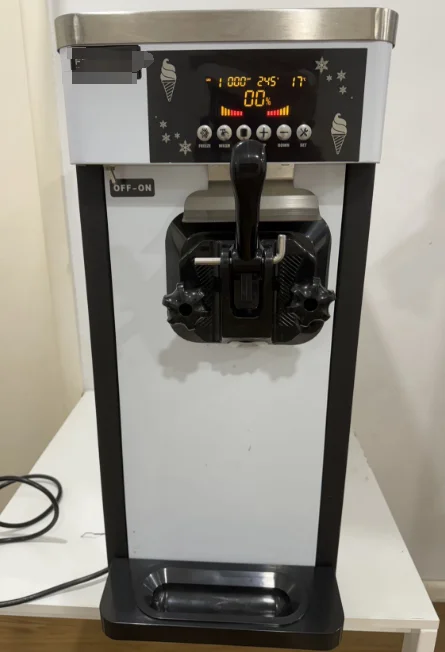 1600W Commercial Table Top Automatic Single Flavor Ice Cream Maker Yogurt Ice Cream Machine