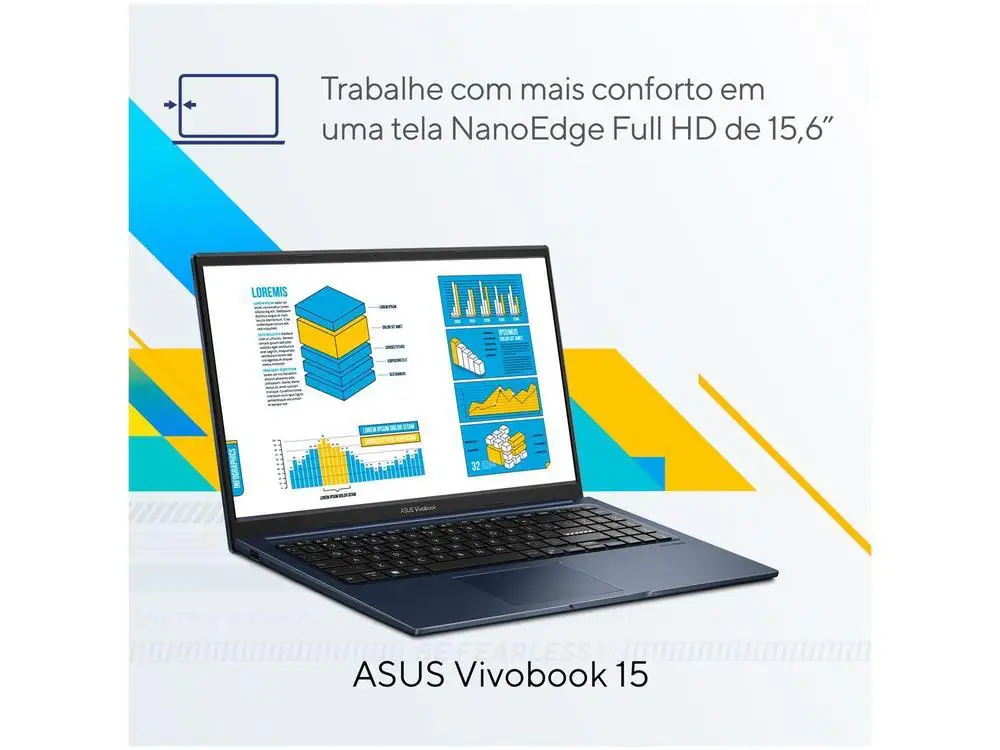 Notebook ASUS Vivobook 15 X1504ZA-NJ982 Intel Core i5 8GB RAM SSD 256GB 15,6" Full HD Linux 90NB1021-M01EH0