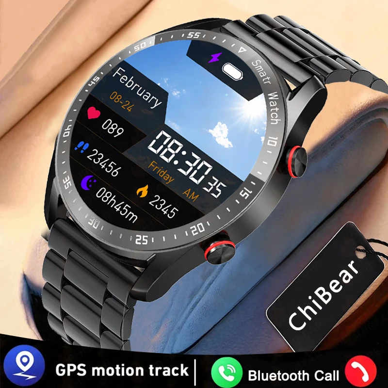 ChiBear For HAWEI GT3 Watch ECG+PPG Bluetooth Call Smart Watch Men GPS Tracker Sports Watches Man Sports Waterproof Smartwatch