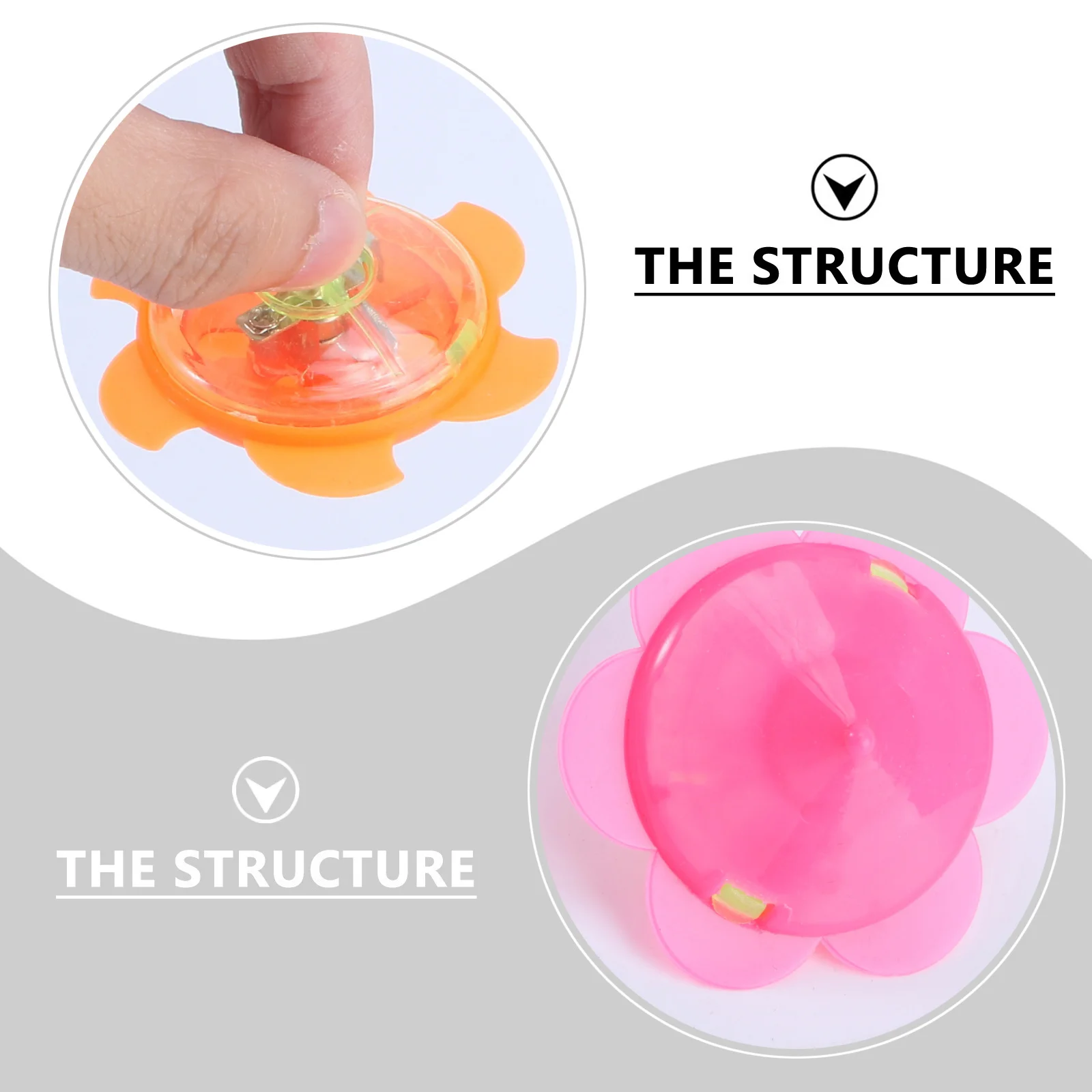 

24Pcs Mini Flashing Tops Plastic Gyroscope Peg-Top for Kids Party Favor Bright Color Spinning Game Fun Plastic Top