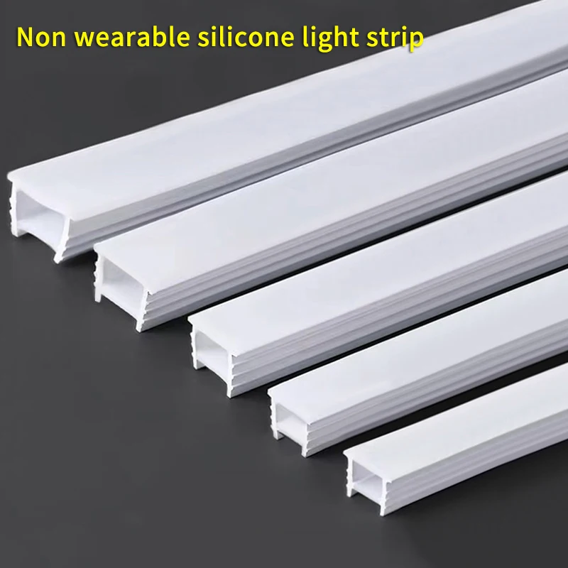 

1 Piece Soft Recessed Silicone Diffuser Channel For 5050 COB Flexible Ribbon Strip Light 1/3/5M Embedded LED Neon Rope Tube