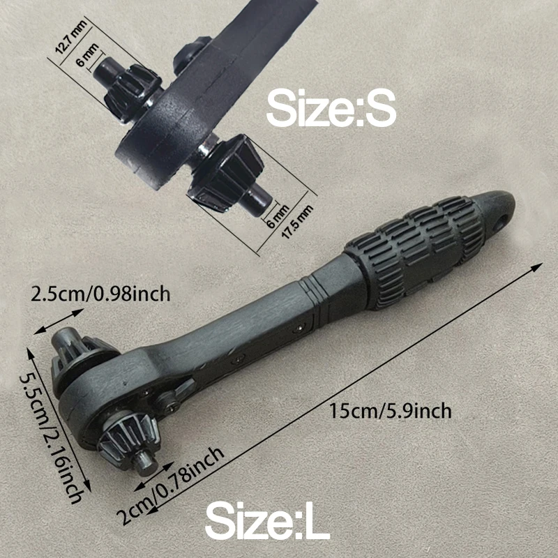 

1Pc Electric Drill Special Chuck Key Wrench Labor-saving 2-in-1 Ratchet Quick Disassembly Three-jaw Key Handgun Drill Accessorie