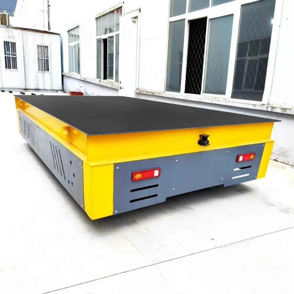 35 Ton 45 Ton Rail Guided Transfer Cart Electric Flat Wagon for Large Structure Handling