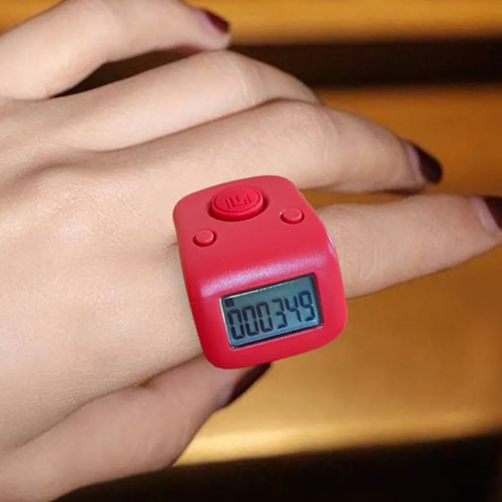 D5 Mini Waterproof Lap Counter Rechargeable with Led Display Handheld Tally Counter 6 Digits Number Tally Clicker for Swim Laps