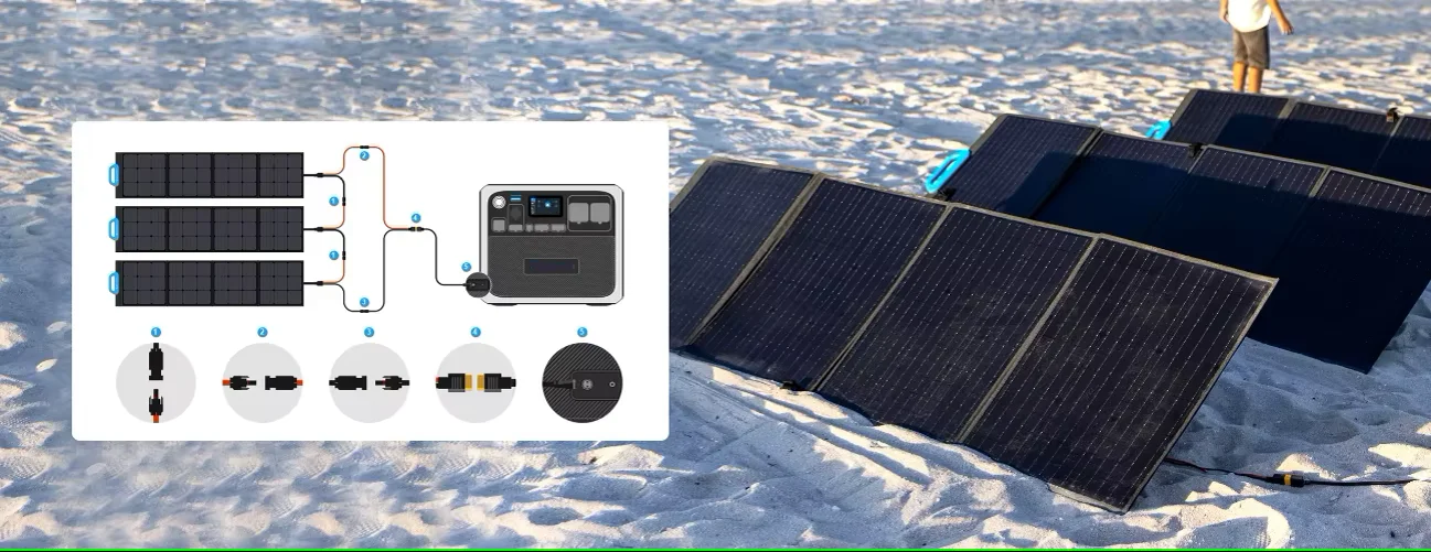 Factory Wholesale Foldable 100W-400W Portable Solar Panels Monocrystalline Solar Energy Solutions 200W Power Range