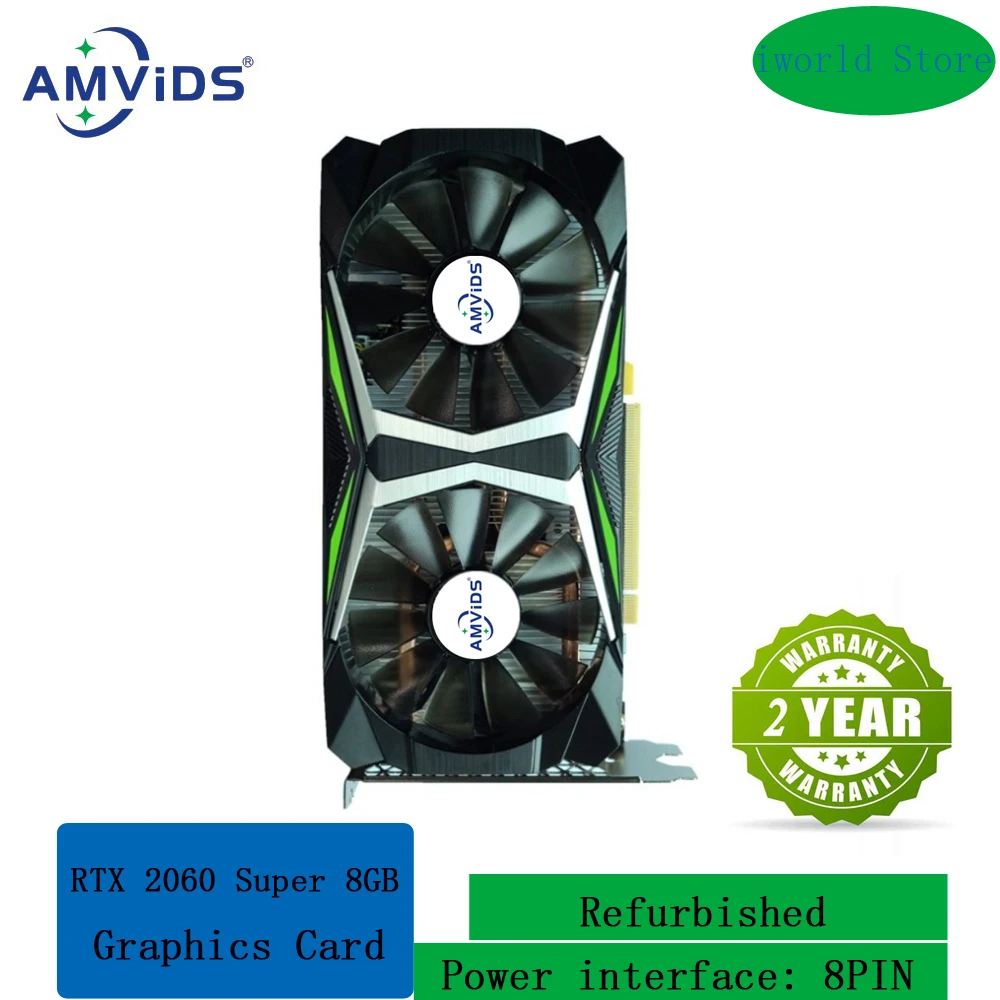 RTX 2060 Super 8GB Graphics Cards 256Bit GDDR6 HDMI-Compatible DP GPU RTX 2060S 8G Computer Gaming Video Card placa de video