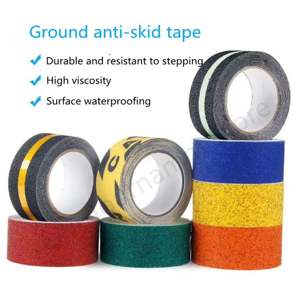 Self-adhesive Friction Colored Anti Slip Ground Frosted Tape Safety Waterproof Restroom Warning for Bathroom Floor Stair Sticker