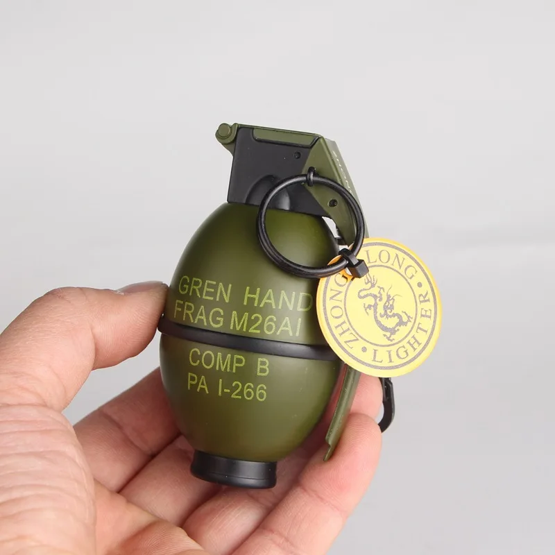 2026 New Model No. 805 Machine Paint Grenade Windproof Gas Lighter Gift Pendant Source Factory Excellent Direct Sales Wholesale