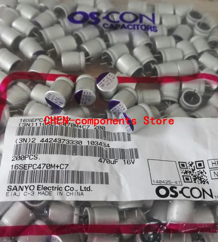 

20PCS/lot NEW SANYO SEPC 470UF 16V 10X12.5 Motherboard Solid Polymer Capacitor OS-CON 16SEPC470M Free Shipping