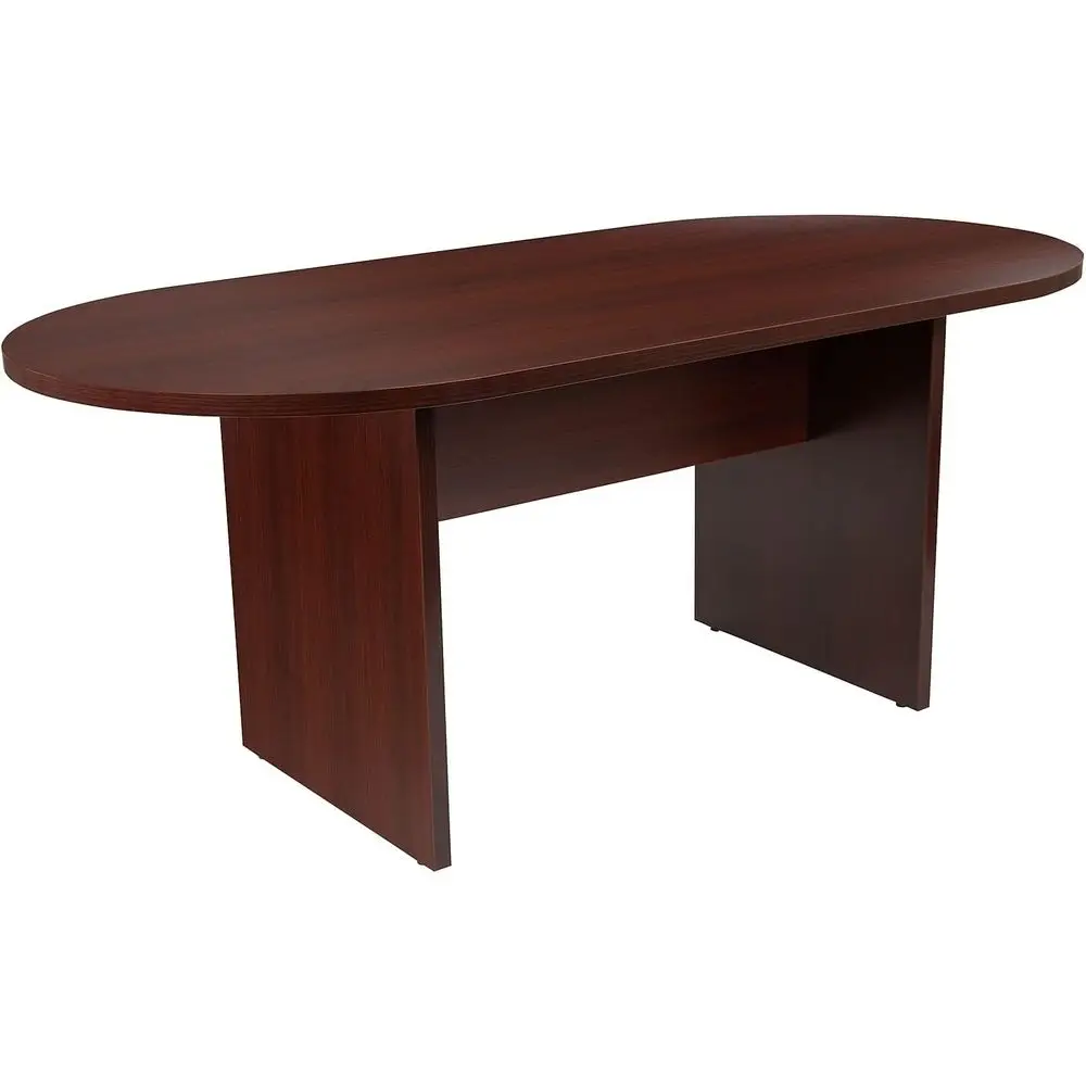 

72 Inch Oval Conference Table in Mahogany Finish