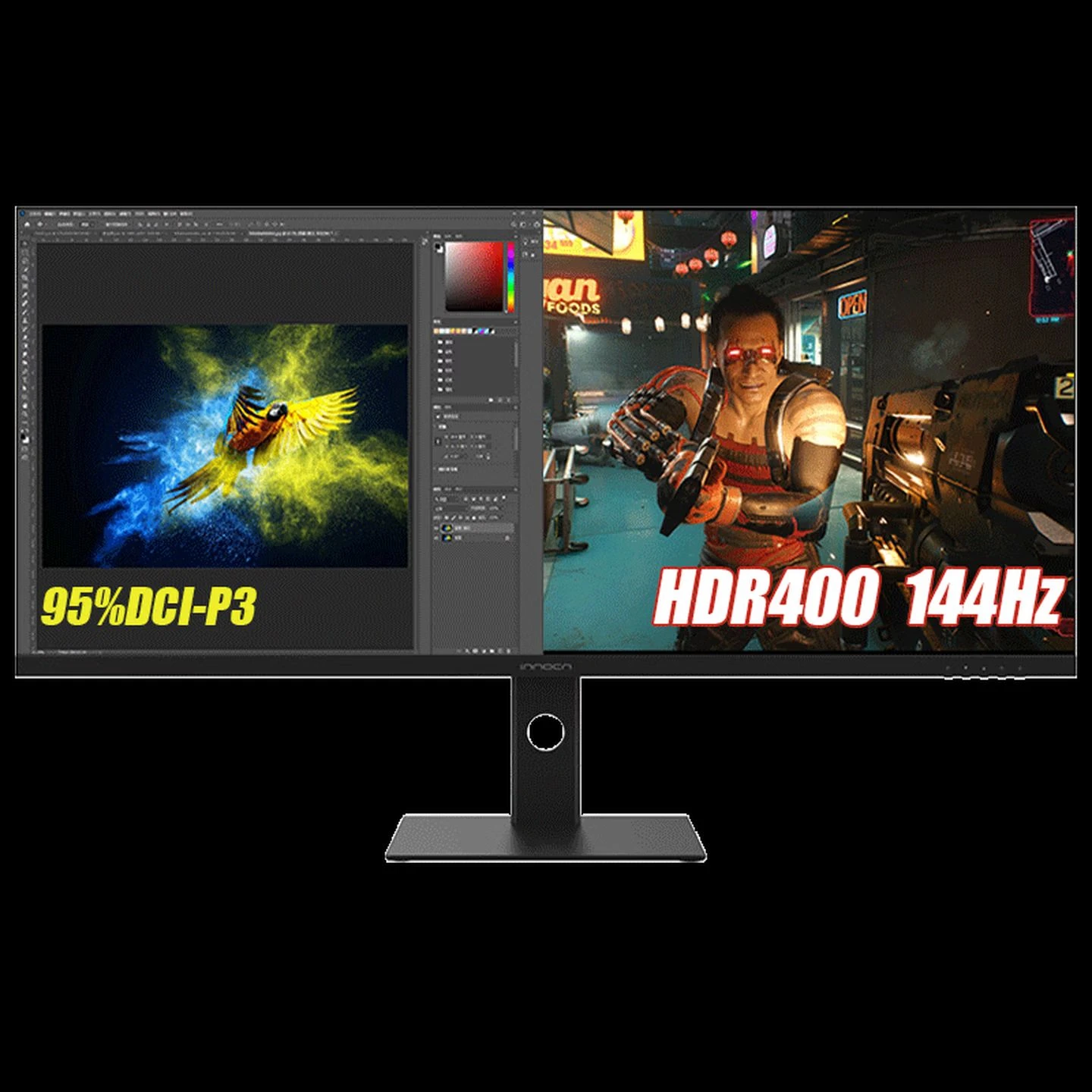 INNOCN 40C1R 40inch Monitor 144hz 4K Display IPS Screen HDR400 TYPE-C 90W+HDMI+DP+USB WITH SPEAKER FOR MAC THUNDERBOLT PBP/PIP