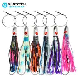 Viketech Offshore Saltwater Big Game Shark Wahoo Tuna Trolling Fishing Stainless Steel Octopus Jet Lures Rigged 9.4