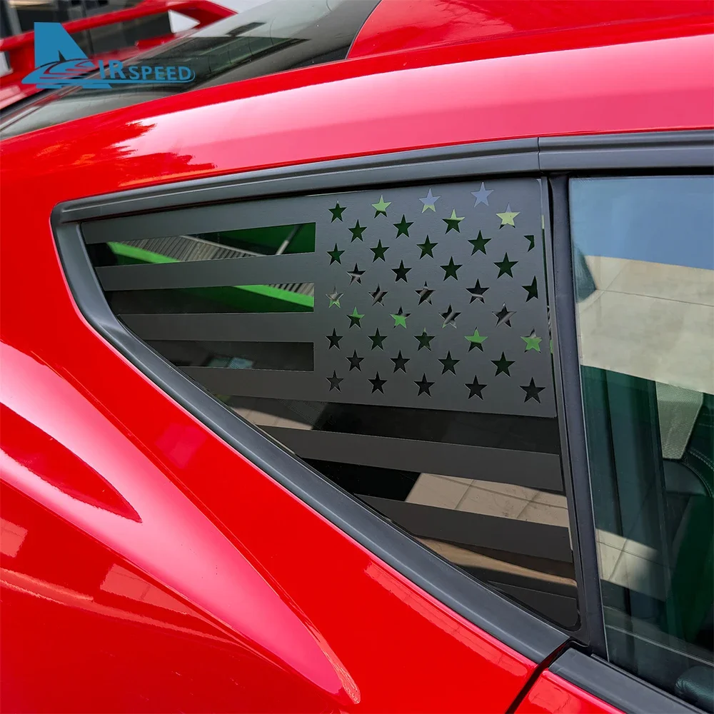

Для Ford Mustang GT 2024 2025 LHD RHD заднее окно автомобиля треугольная наклейка украшение защитная отделка из ПВХ аксессуары 1 пара