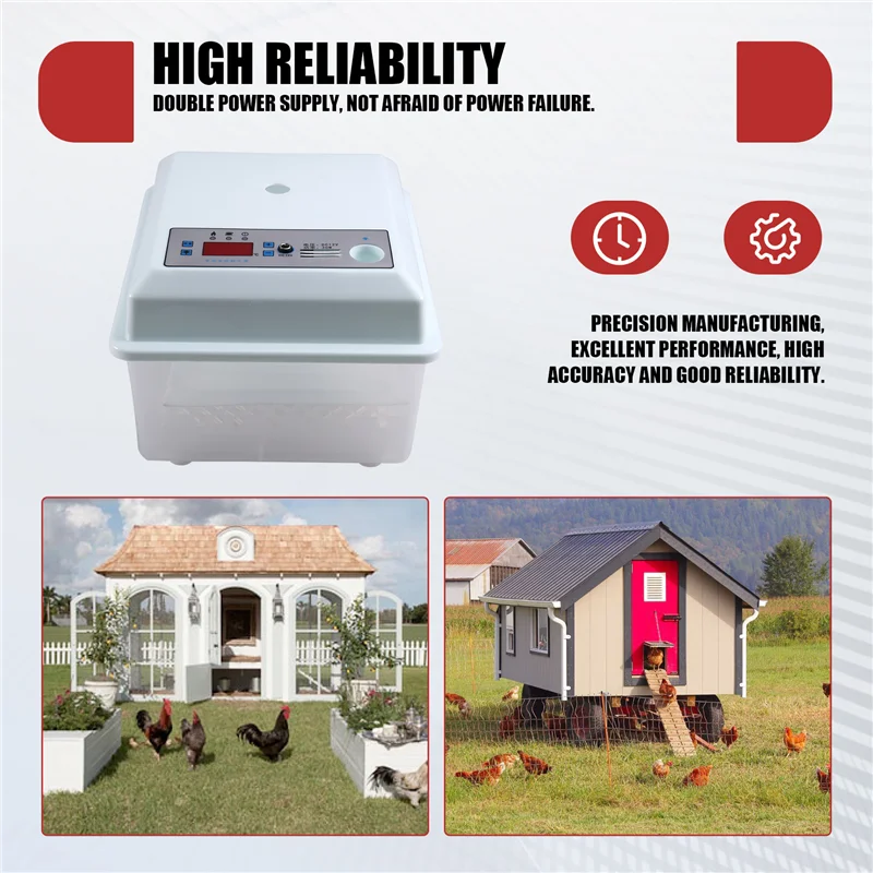 

ABUP-20Pcs Eggs Incubator Set Semi Automatic Household Brooder Farm Chicken Goose Duck Bird Egg Incubator