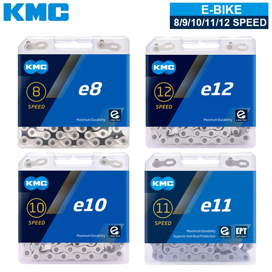 Original KMC E-BiKE E8 Chain 8 Speeds 136 Links Electric Sport Bicycle eBike Chains Electric bike Accessories