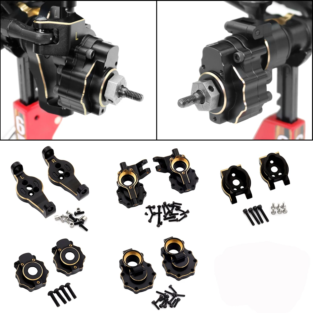 

1 Set RC Car Portal Axle Housing Brass Weight Upgrade Parts Black Electrophoresis For 1/10 Track Car Traxxas TRX4 TRX6