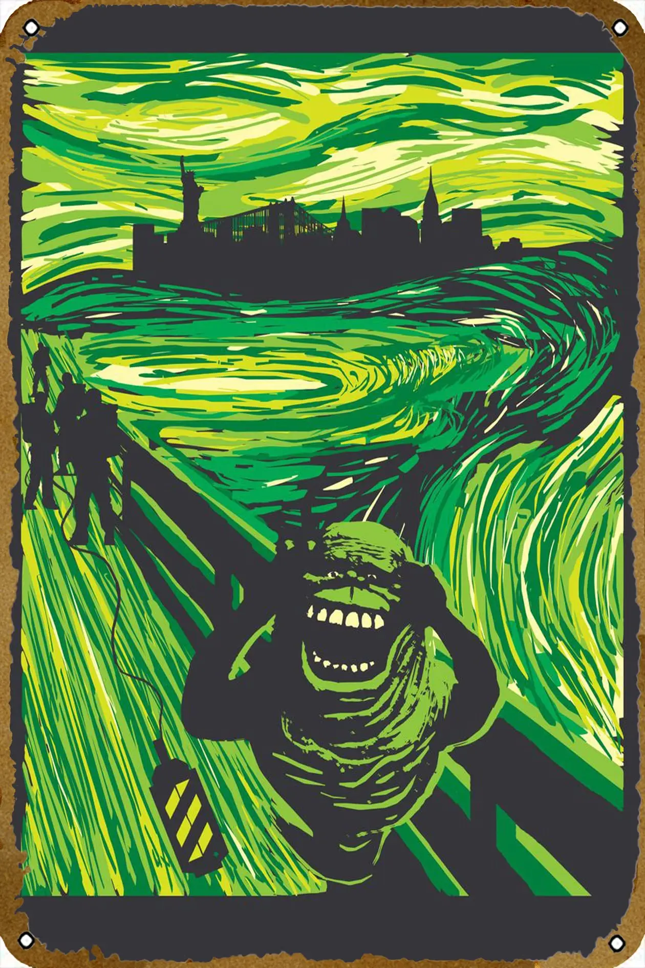 Slimers Scream Movie Tin Sign Vintage Metal Sign for Men Women Plaque Wall Decor for Bar Pub Home Cafe 8x12 Inch