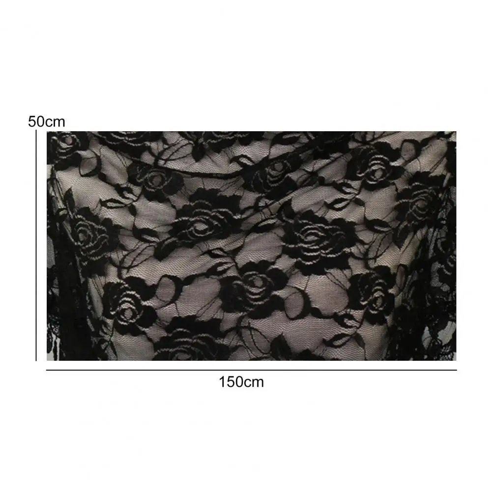 غطاء رأس مثلث مع شرابة دانتيل نايلون ، وشاح أحادي اللون عصري ، ملحق متين ، الصيف