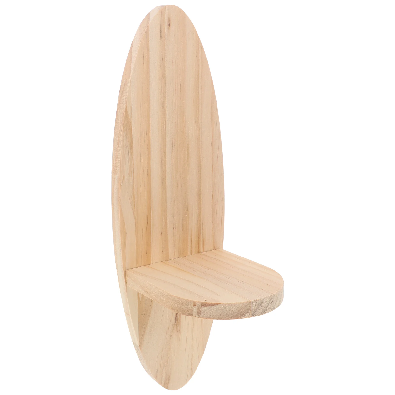 

Solid Wood Wall Shelf Floating Rack Minimalist Oval Shape Home Decor Storage Solution Wooden Display Unit Farmhouse